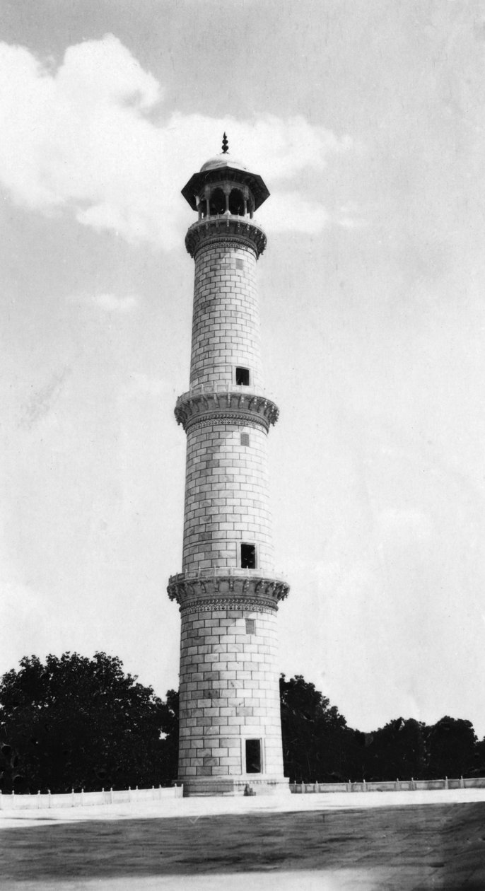 Minaret v Taj Mahal, Agra, Indie, 1916-1917 od Unbekannt