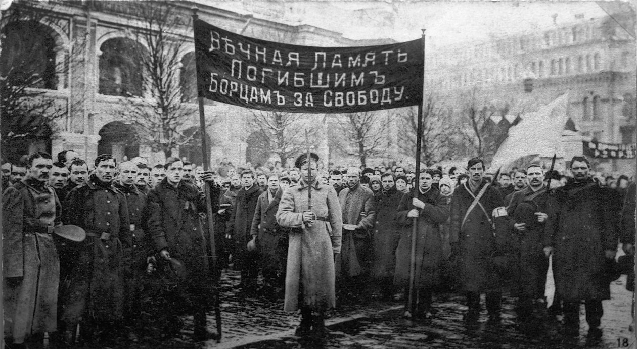 Smuteční obřad za oběti únorové revoluce, Rusko, 1917. od Unbekannt