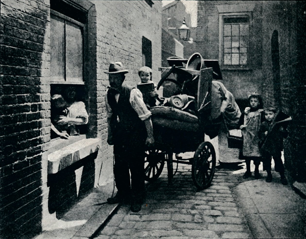 Stěhování v Slumopolis, Londýn, c1901 1901 od Unbekannt