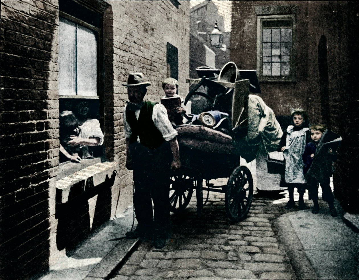 Stěhování v Slumopolis, Londýn, c1901 1901 od Unbekannt