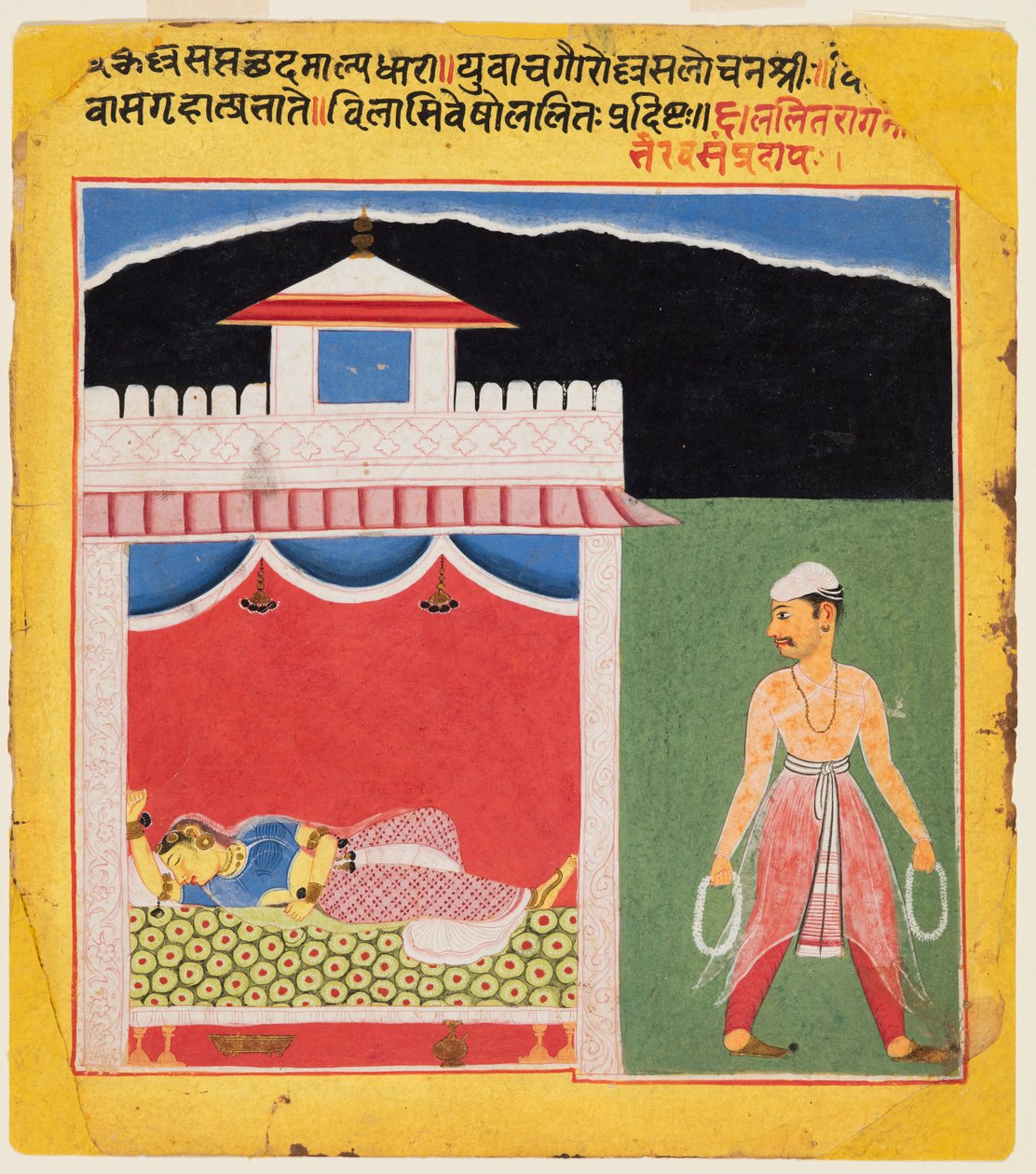 Stránka ze série Ragamala: Lalita Ragini, c. 1600. od Unbekannt