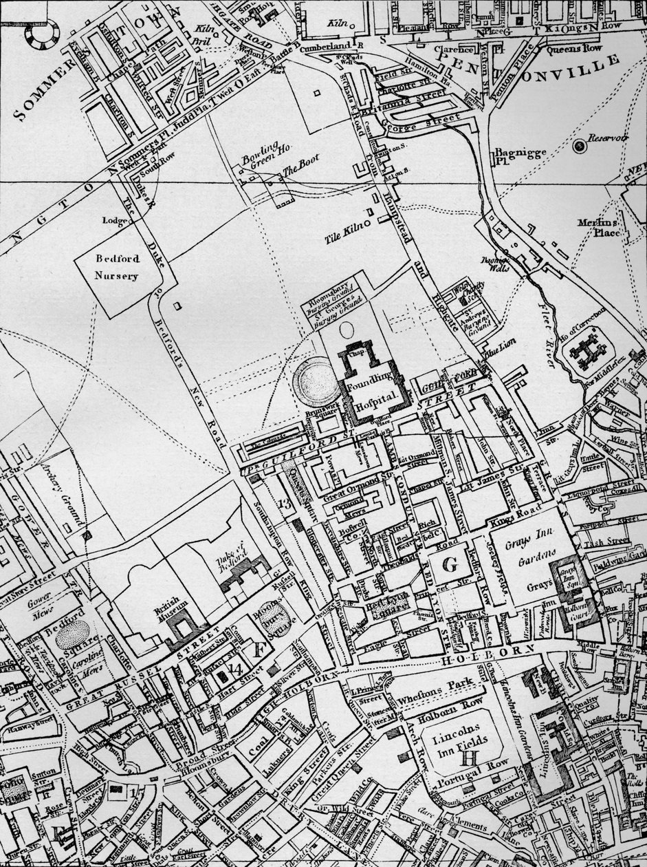 Plán Holborn, St Giles a St Pancras, Londýn, v roce 1800 1911 od Unbekannt