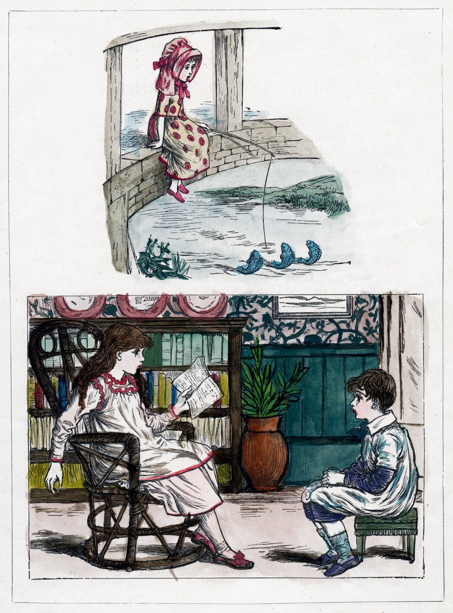 Výtisk z knihy The Little Folks Nature Painting Book od Kate Greenaway, c1880 od Unbekannt