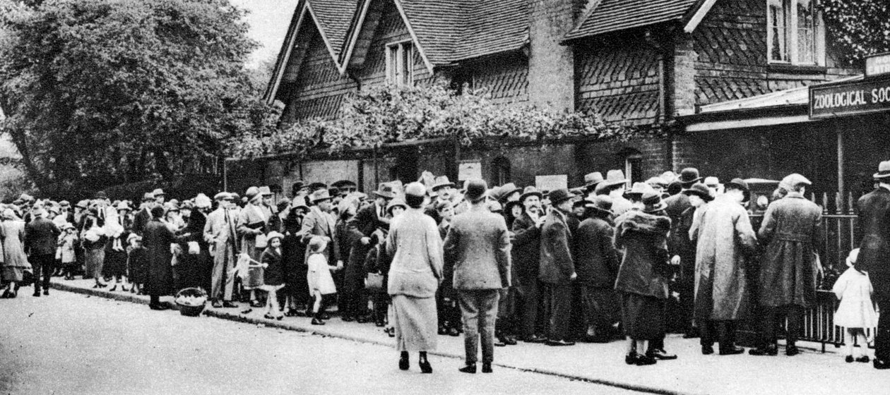 Fronta do zoo na státní svátek, Londýn, 1926-1927 od Unbekannt