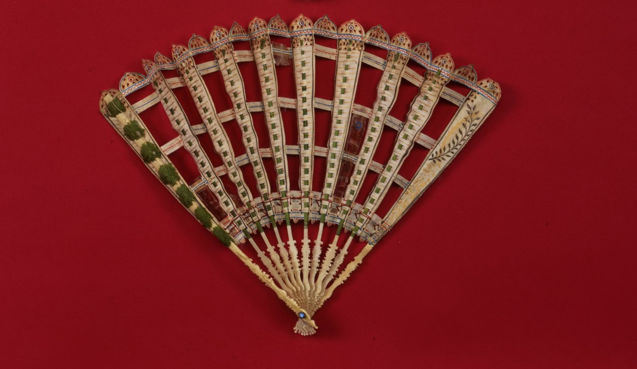 Vzácný ventilátor, francouzský nebo anglický, cca 1580 (vellum a slída) od Unbekannt