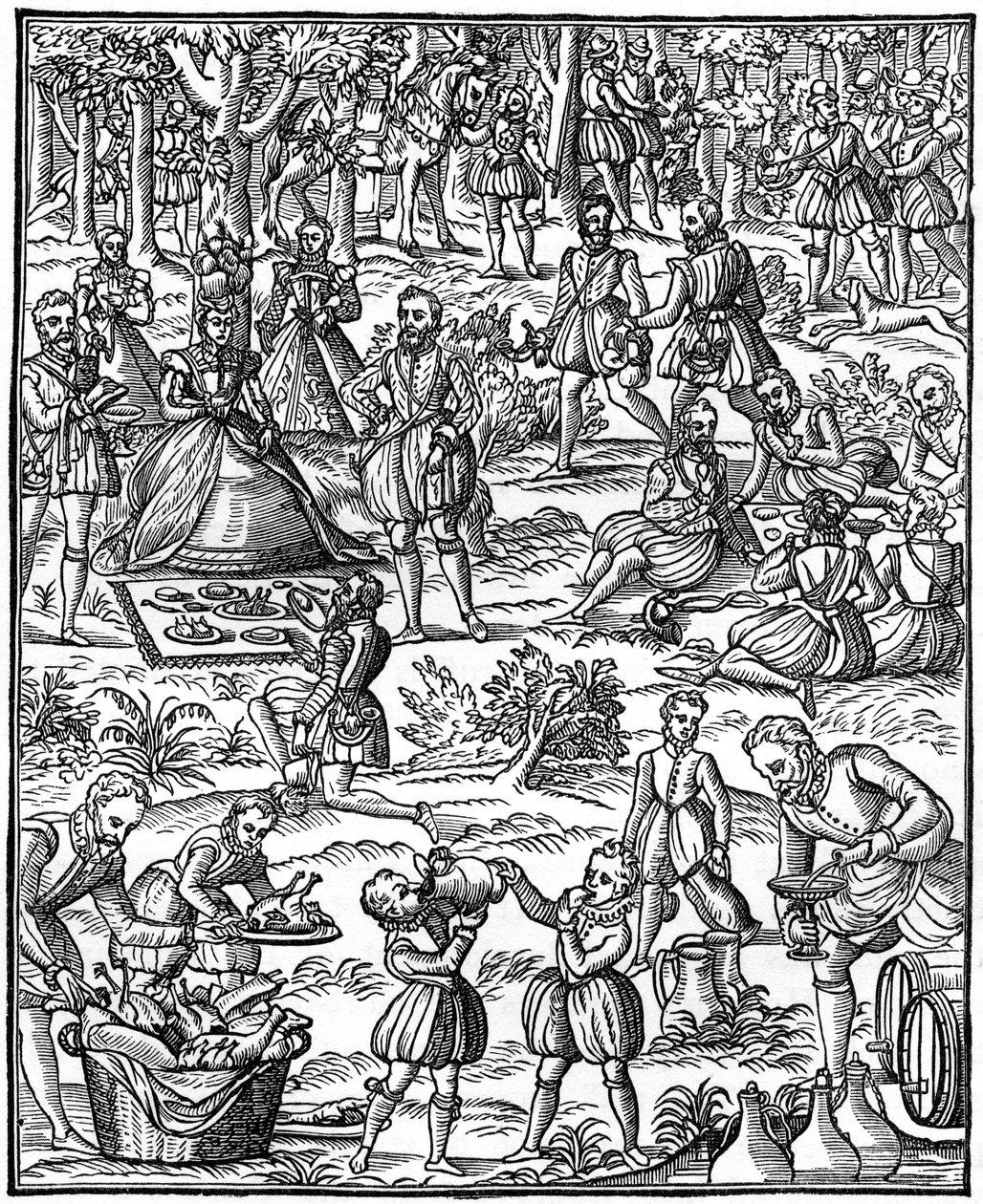 Královský piknik, 1575, 1910 od Unbekannt
