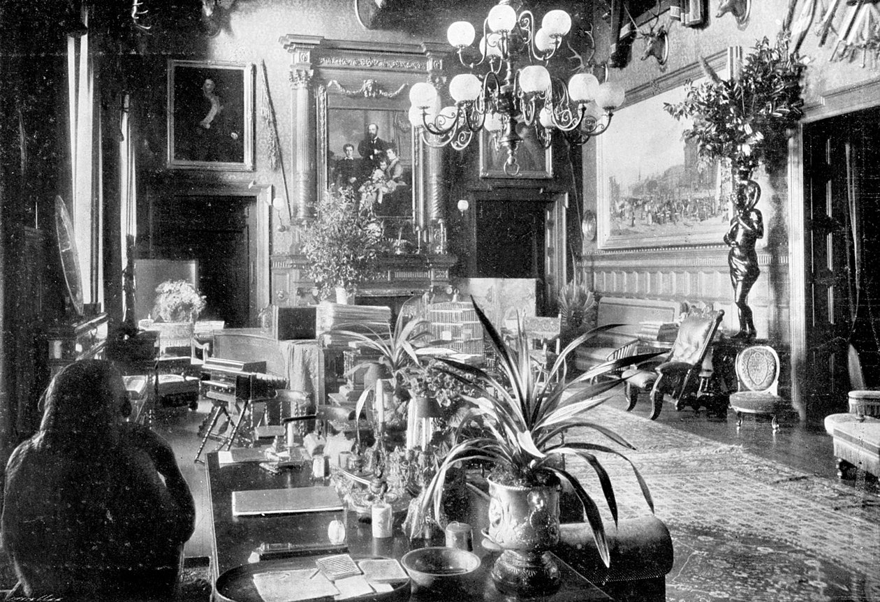 Salon, Sandringham House, Norfolk, 1910 od Unbekannt