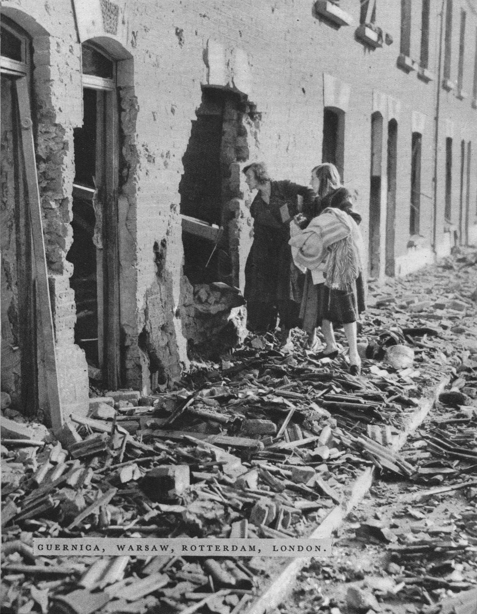 Scéna během londýnského blitzu, c1940 1942 od Unbekannt