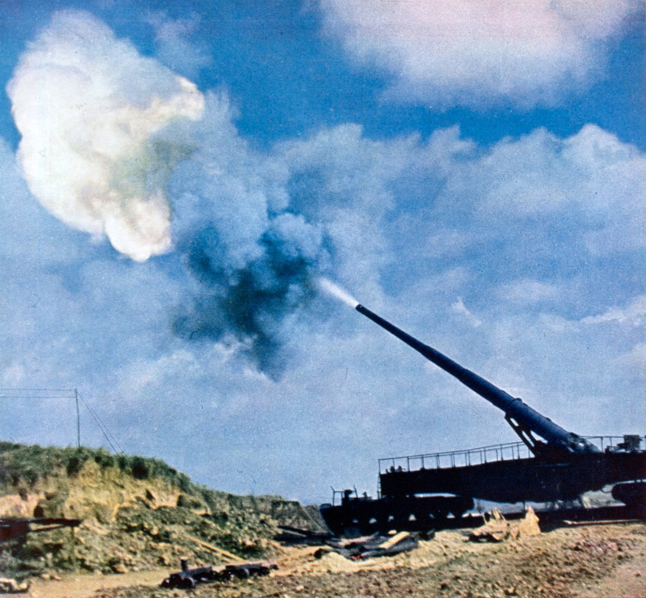 Vteřinu po rozkazu ke střelbě, pobřeží Francouzského kanálu, druhá světová válka, 1940 od Unbekannt