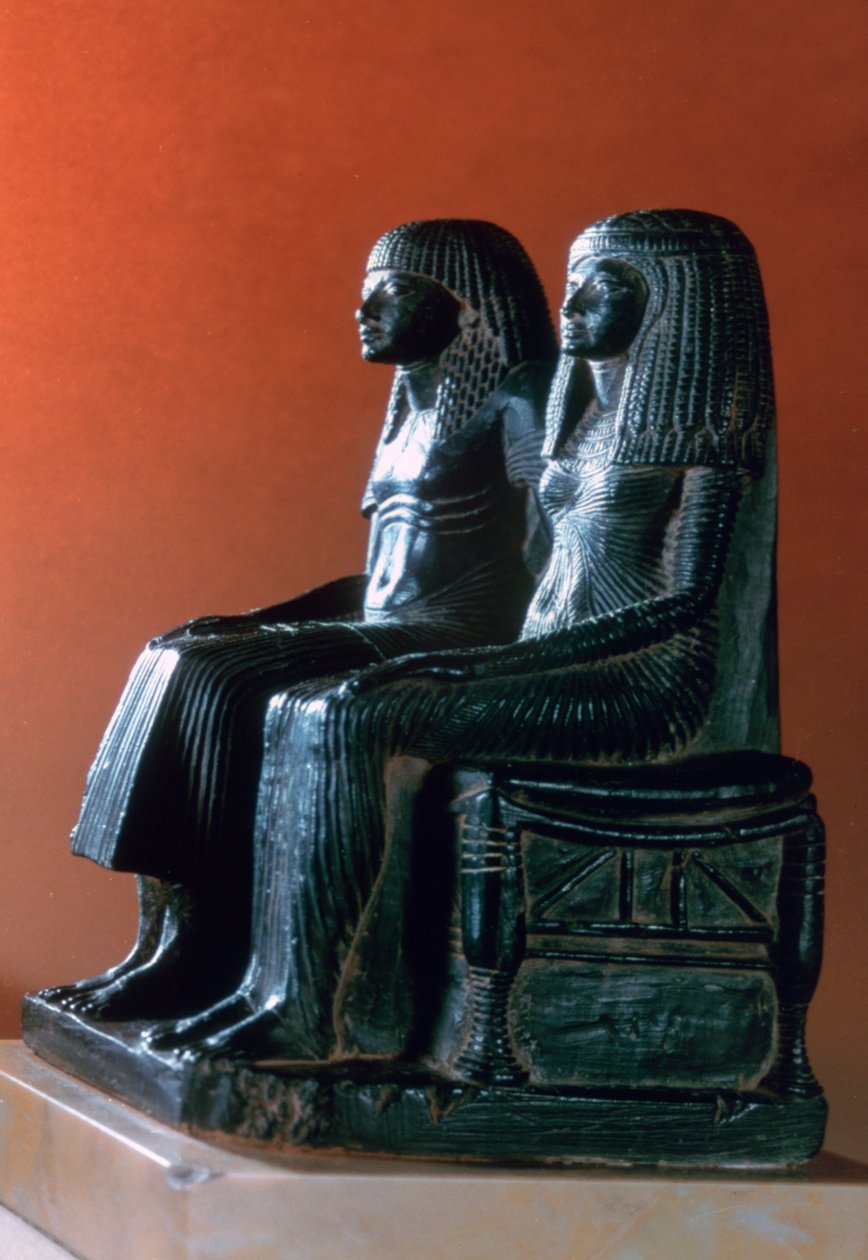 Panský pár ve slavnostních šatech, Nová říše, Egypt, 19. dynastie od Unbekannt