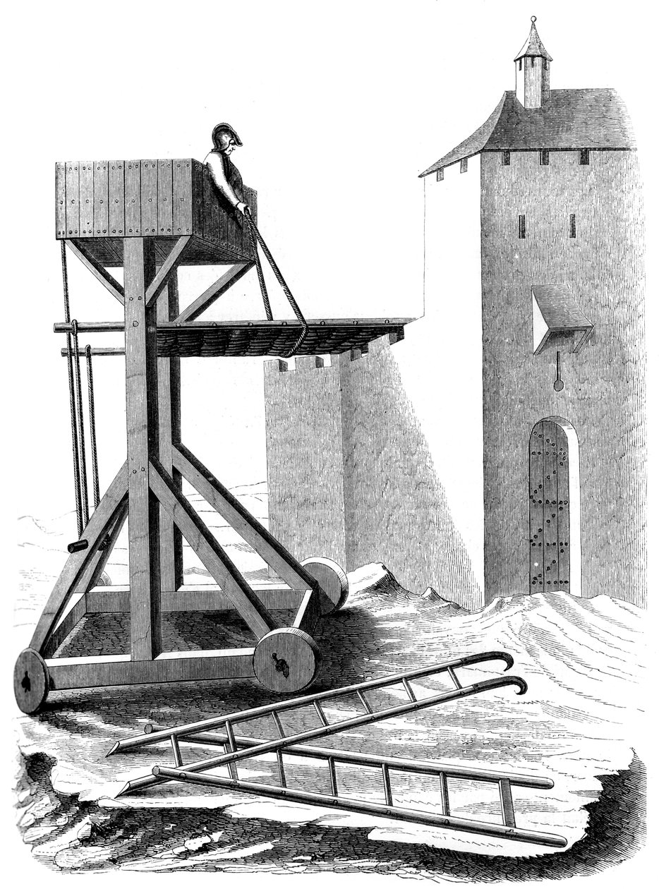 Obležení útočná plošina, 15. století 1849 od Unbekannt