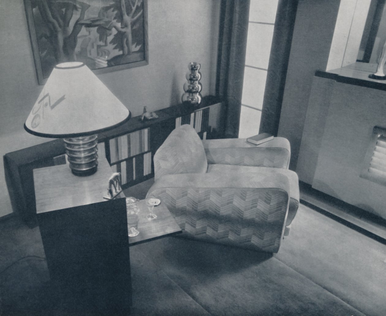 Malý pokoj navržený a zařízený Michaelem Dawnem, Bedford, Anglie, 1935 od Unbekannt