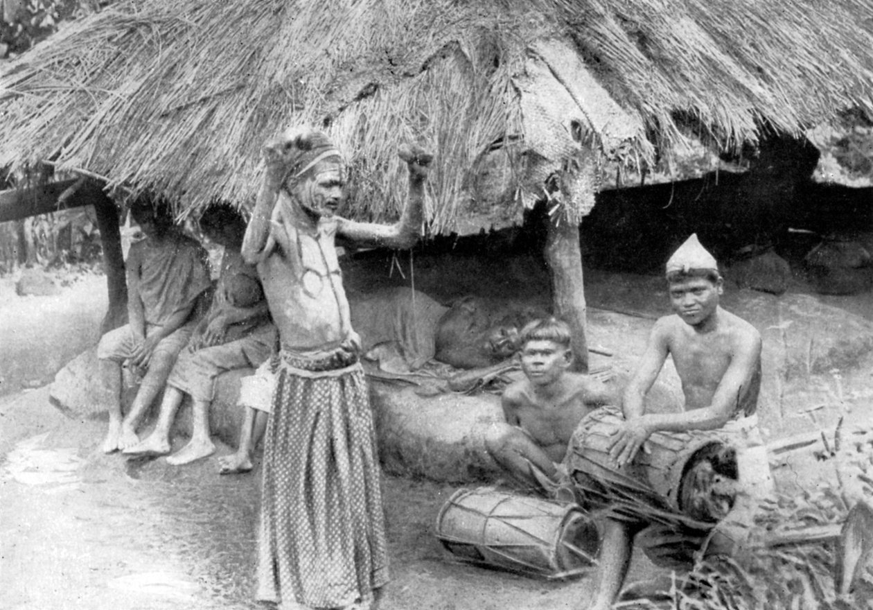 Čaroděj vypuzující ducha z nemocného muže v jižní Indii, 1926 od Unbekannt