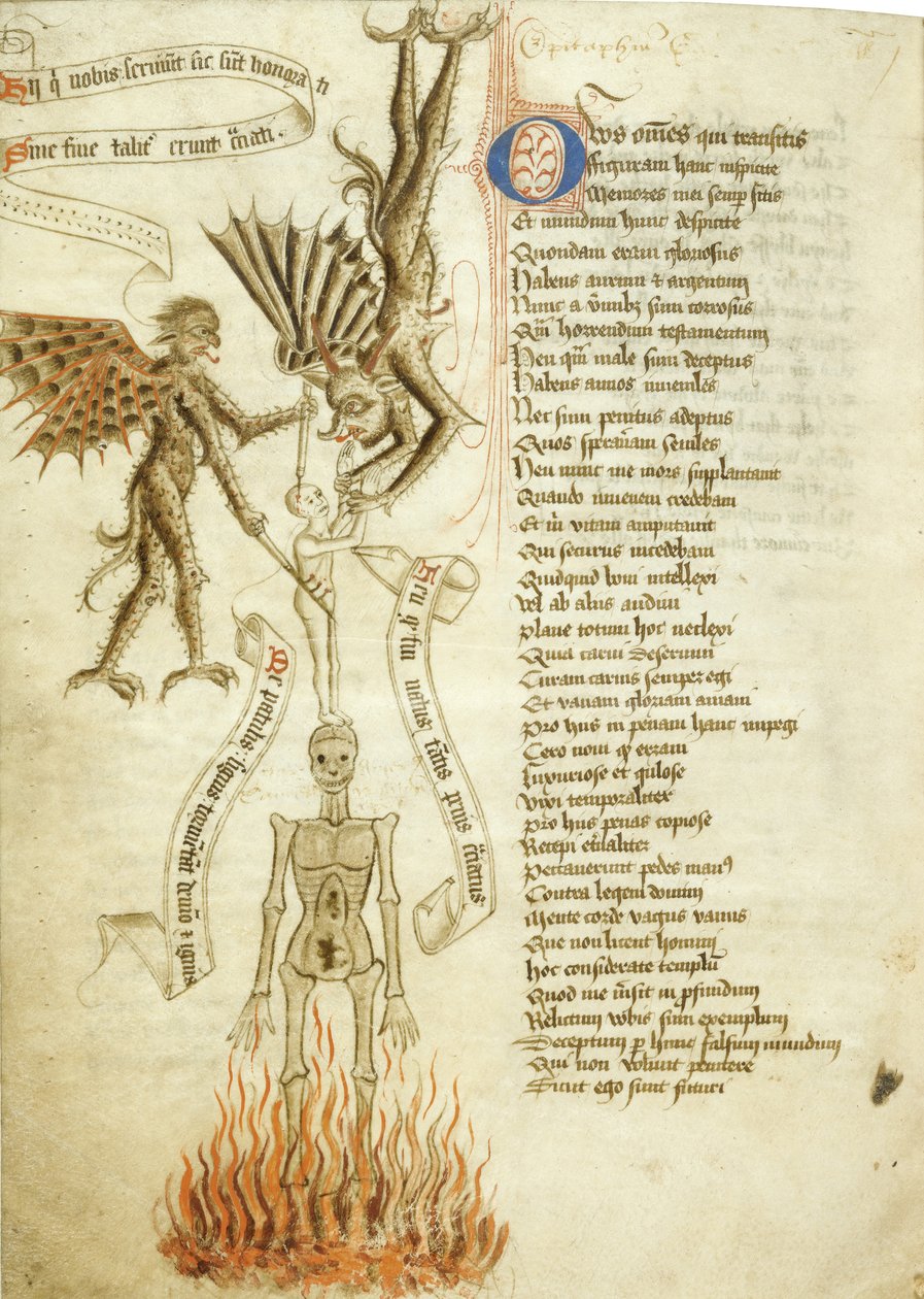 Duše vytažená z jeho mrtvoly démonem. Ze stupnice dokonalosti od Waltera Hiltona, asi 1460 od Unbekannt