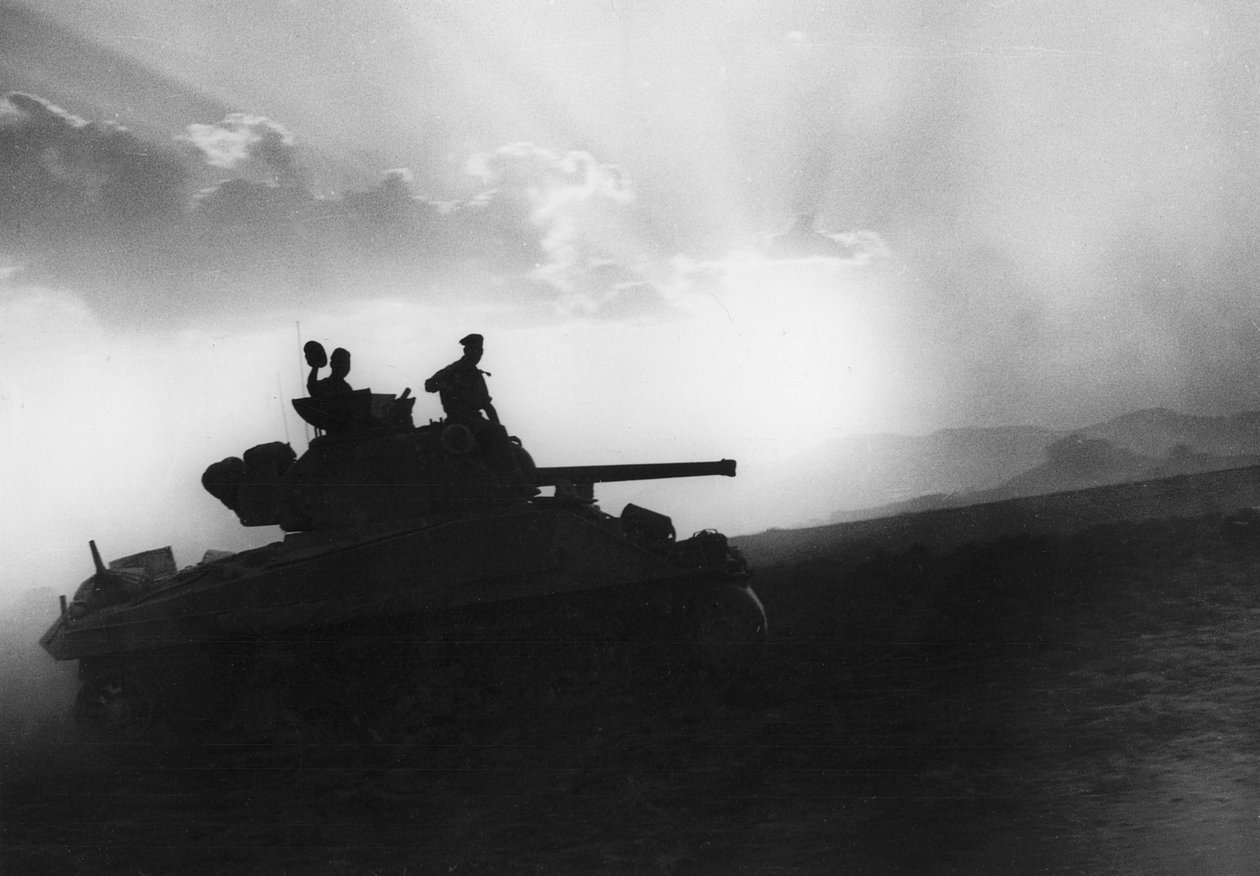 Eskadra tanků na cestě do Rammacca, Sicílie, 10. července 1943 od Unbekannt