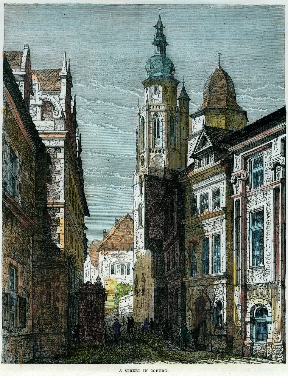 Ulice v Coburgu, Bavorsko, Německo, c1880 od Unbekannt
