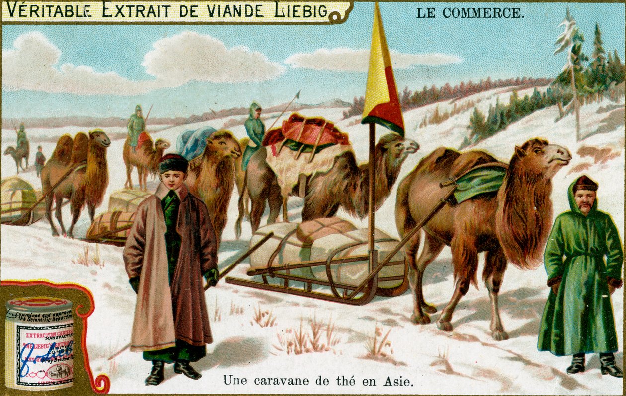 Čajový karavan v Asii, c1900 od Unbekannt