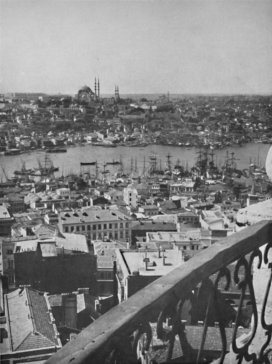 Pohled na Konstantinopol ukazující mešitu Santa Sophia, 1913 od Unbekannt