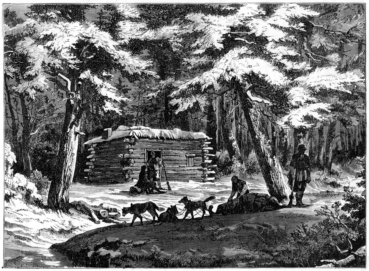 Zimní chata v zemi Saskatchewan, Kanada, 1877 od Unbekannt