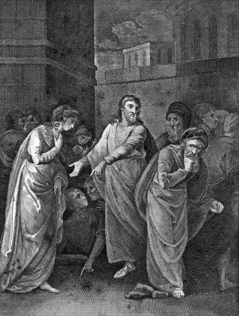 Žena obviněná z cizoložství, 1813 od Unbekannt