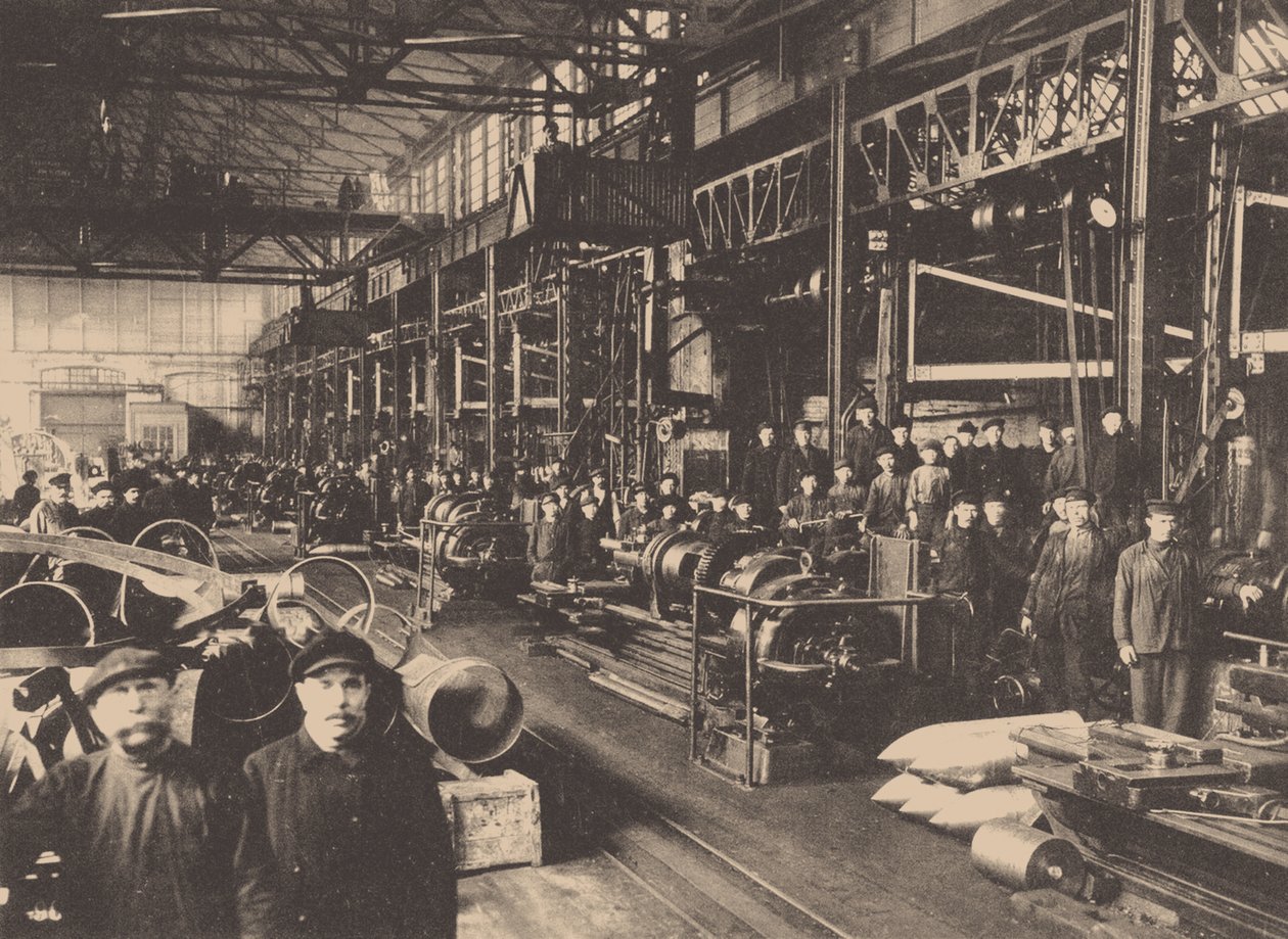 Dílna továrny Putilov, ca. 1914 od Unbekannt