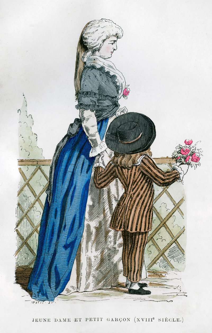 Mladá dáma a chlapec, 18. století 1882-1884 od Unbekannt