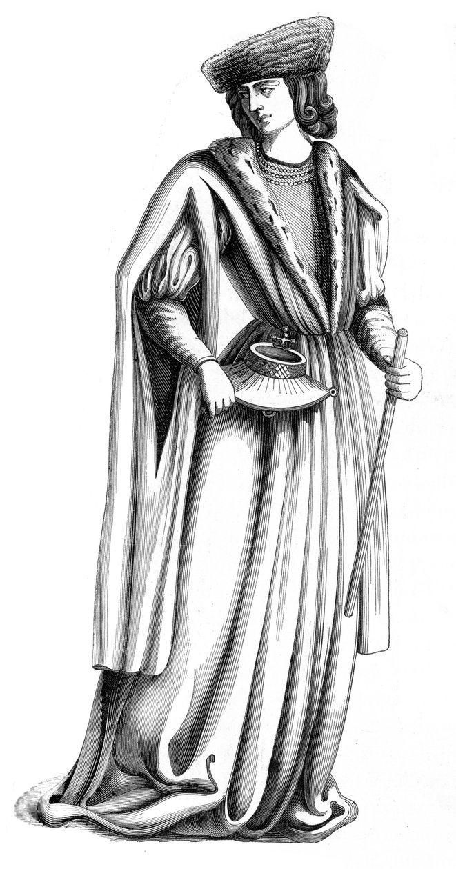 Mladý šlechtic ze dvora francouzského krále Karla VIII., 15. století 1849 od Unbekannt