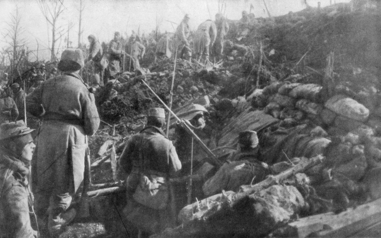 Opuštěné německé zákopy, hřeben Eparges, poblíž Verdunu, Francie, srpen 1915 od Unbekannt