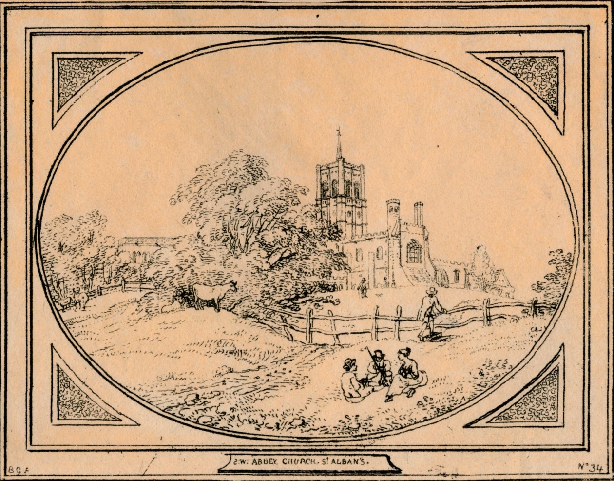 Abbey Church, St. Albans, 1782 od Unbekannt