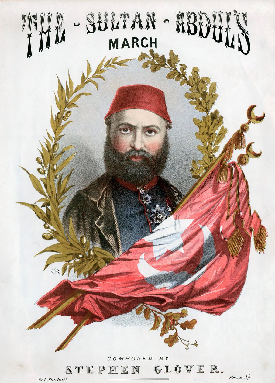 Abd-ul-Aziz 1830-1876, sultán Turecka z roku 1861, c1871 od Unbekannt
