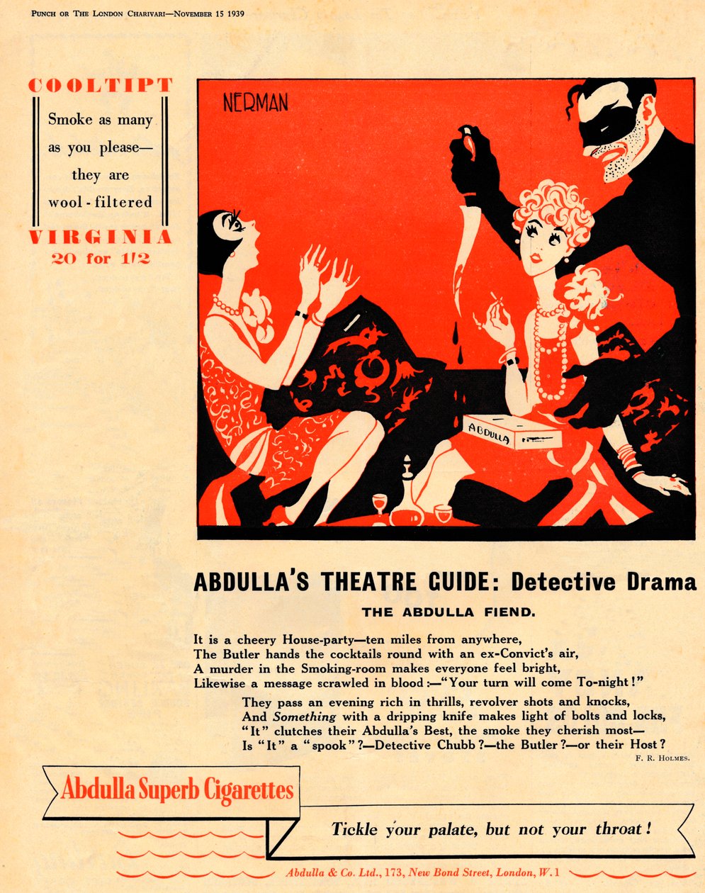 Průvodce divadlem Abdullas: Detektivní drama – The Abdulla Fiend, 1939 od Unbekannt