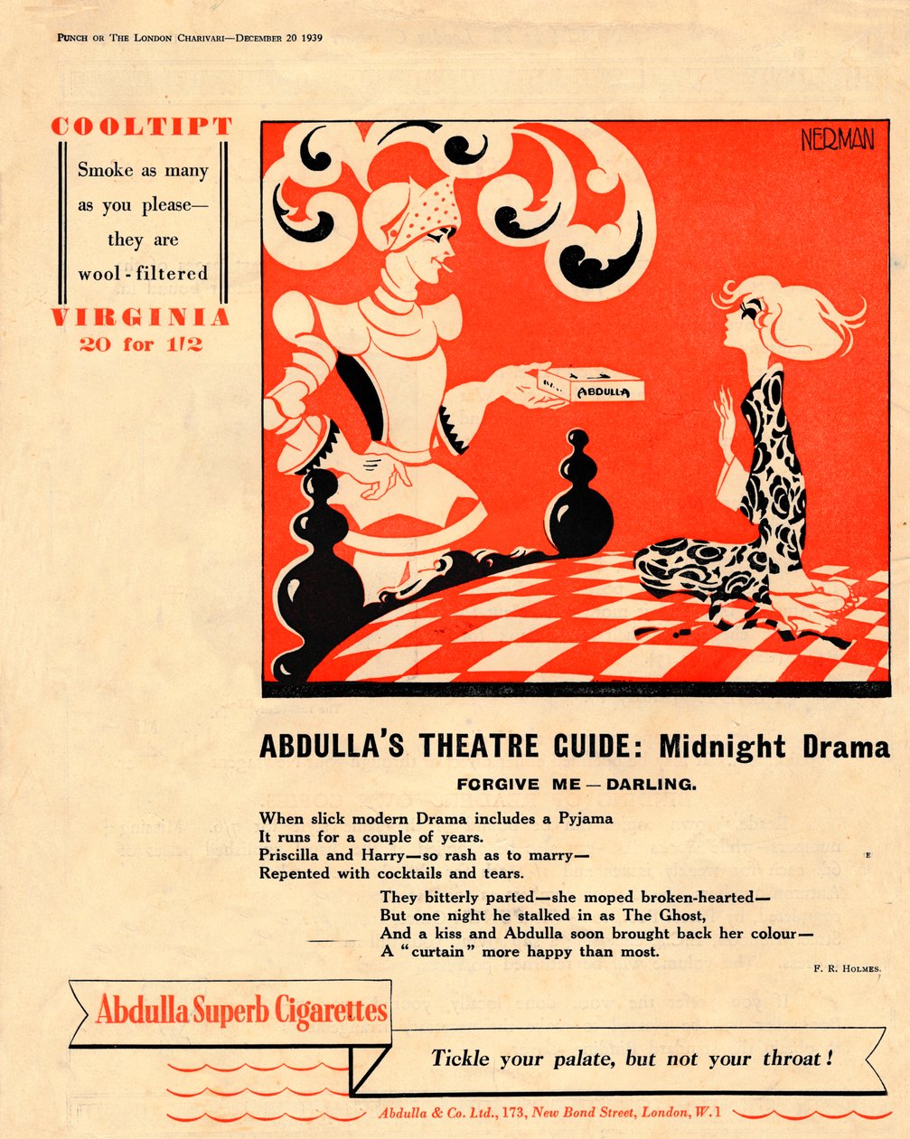 Průvodce divadlem Abdullas: Půlnoční drama - Odpusť mi - Miláčku, 1939 od Unbekannt