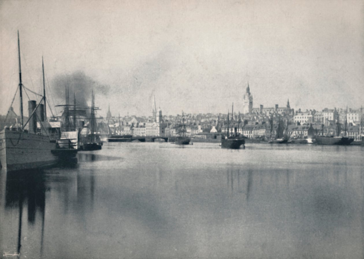 Aberdeen - Celkový pohled z řeky, 1895 od Unbekannt