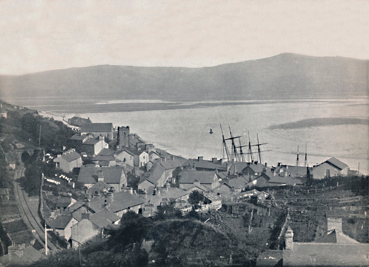 Aberdovey - Pohled na město a záliv, 1895 od Unbekannt