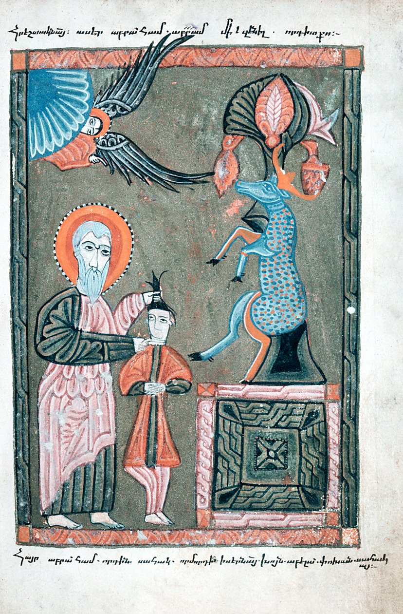 Abraham se připravuje obětovat Izáka, 1587 od Unbekannt