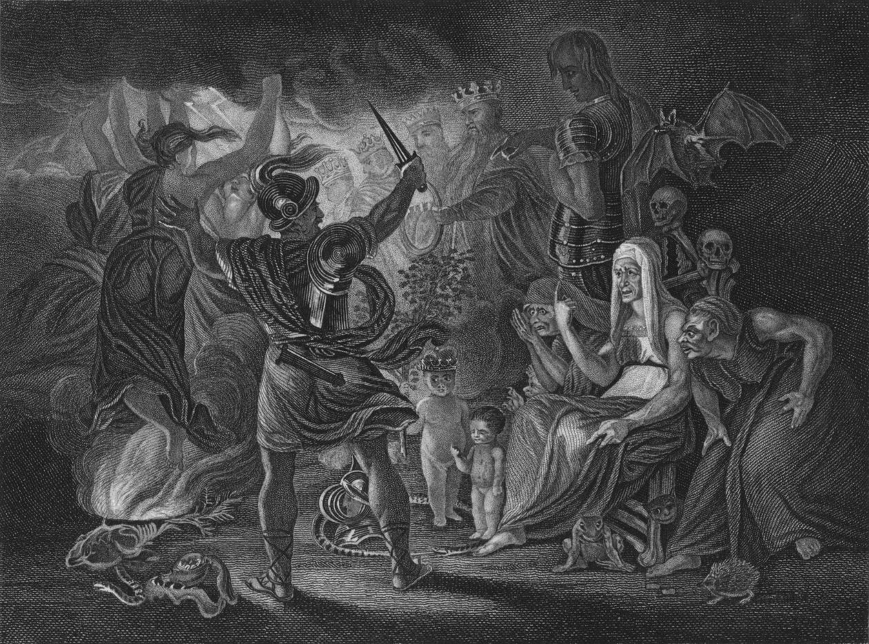 Akt IV Scéna i z Macbetha, c19. století od Unbekannt