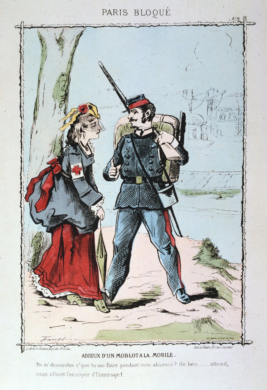 Loučení Moblota s mobilem, 1870-1871 od Unbekannt