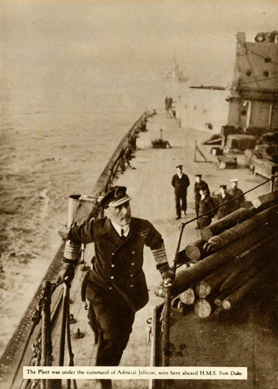 Admirál Jellicoe na palubě HMS Iron Duke, 1914, 1935. od Unbekannt
