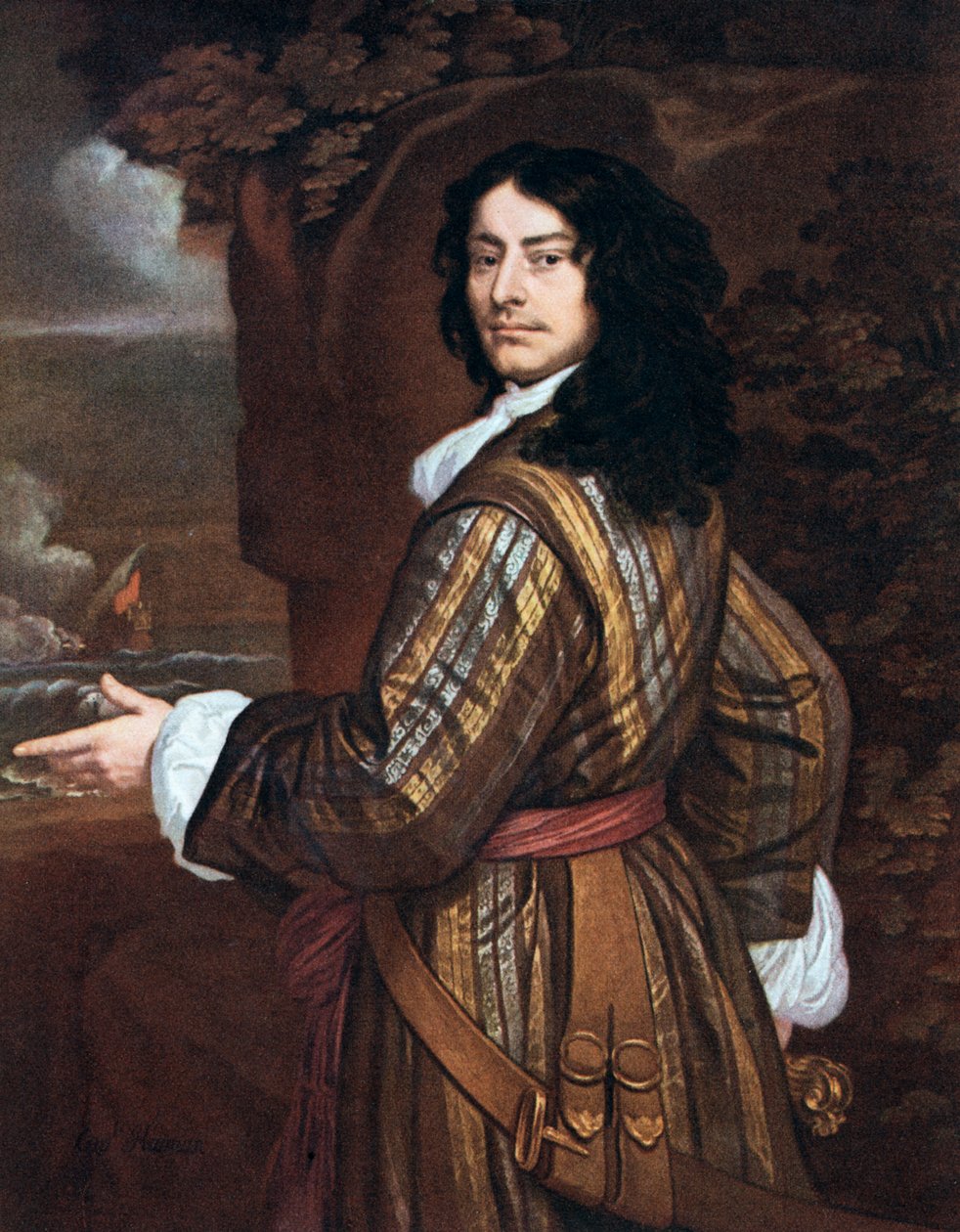 Admirál Sir John Harman, anglický námořní důstojník, 19. století od Unbekannt