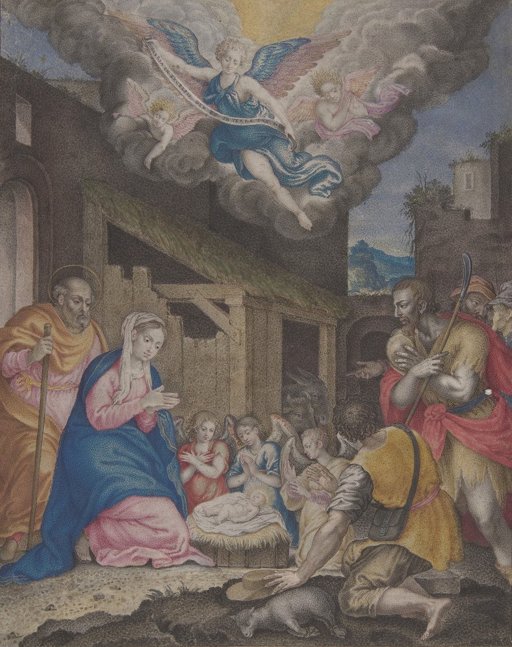 Klanění pastýřů, 1575-1600. od Unbekannt