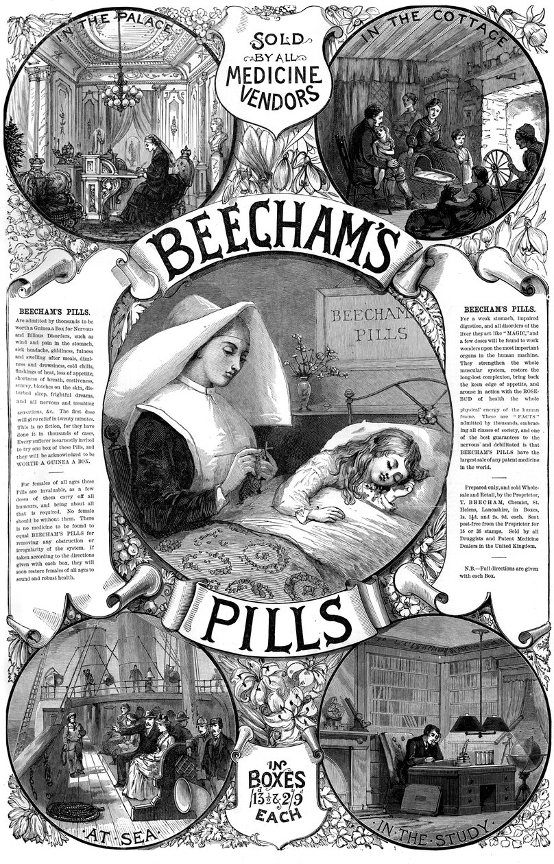 Reklama na Beechams Pills, 1887 od Unbekannt