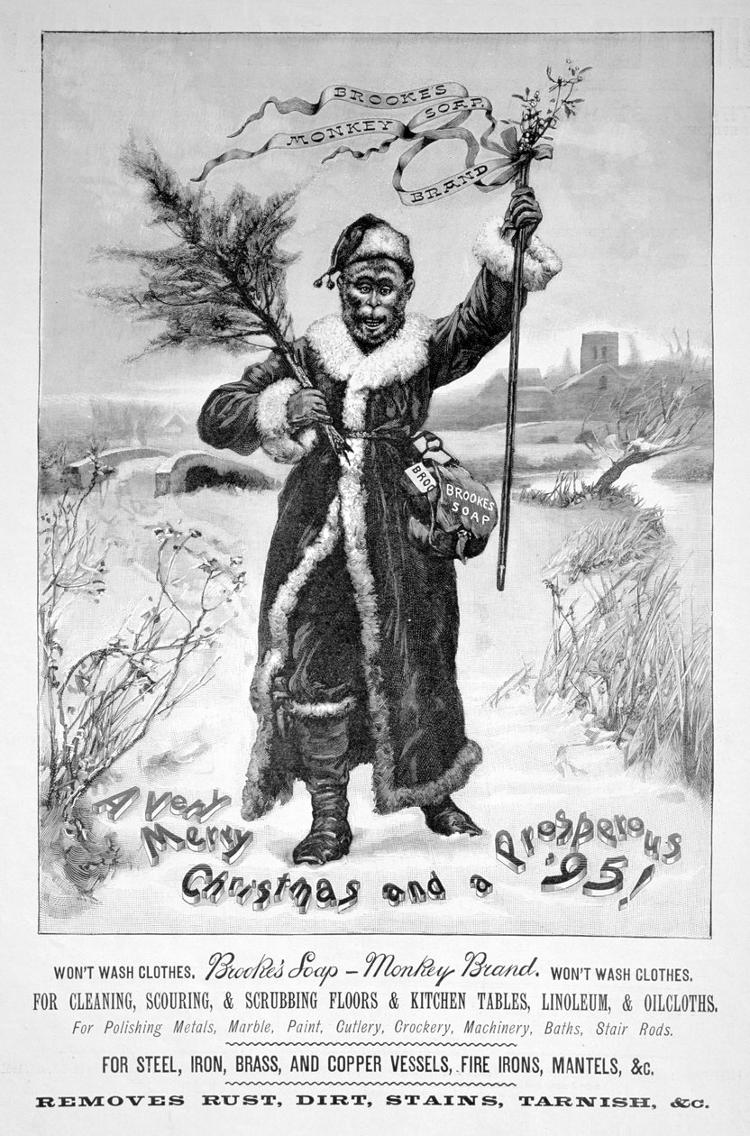 Reklama na mýdlo Brookes Monkey Brand, 1894 od Unbekannt