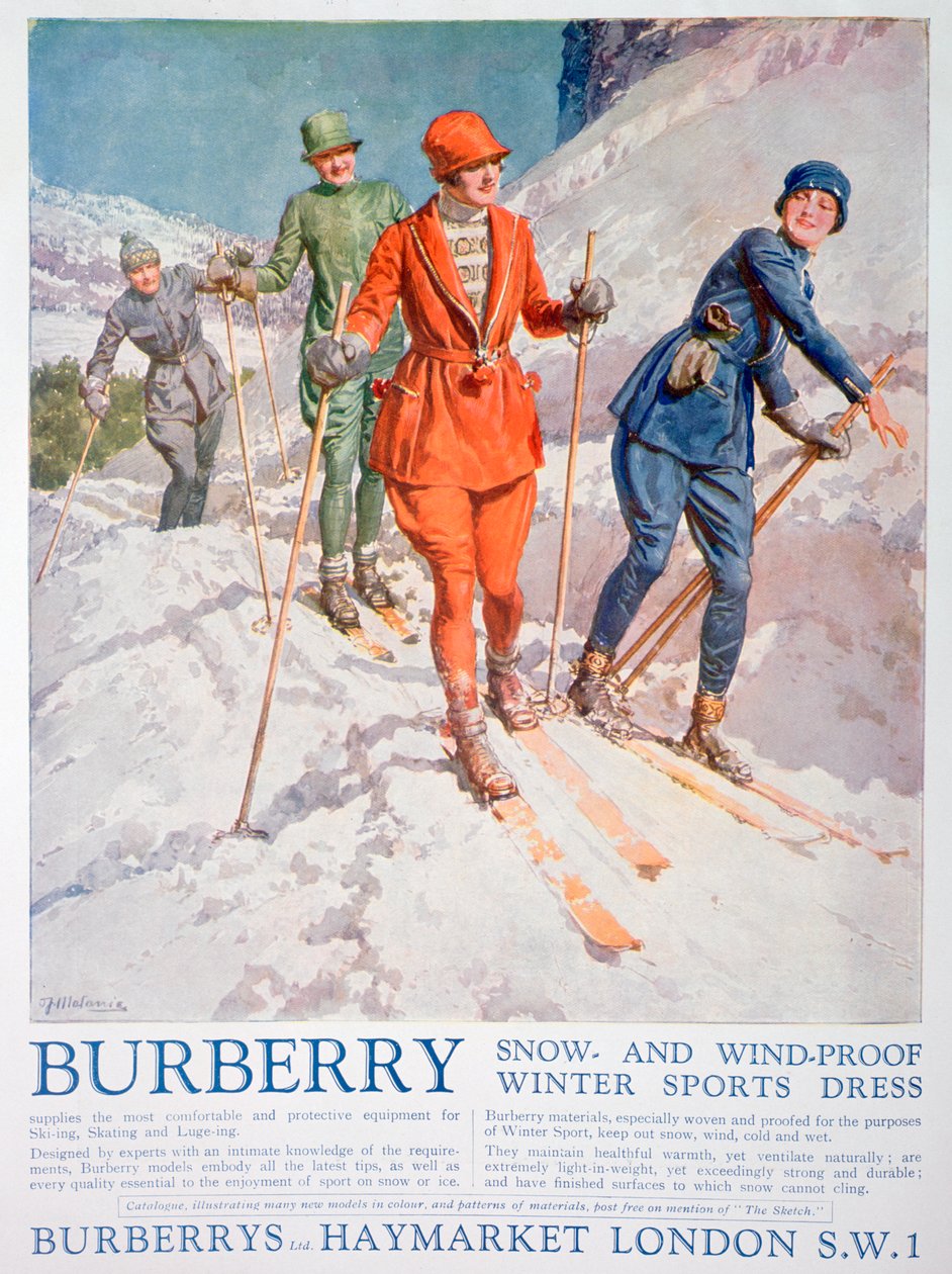 Reklama na zimní sportovní šaty Burberry, 1927 od Unbekannt