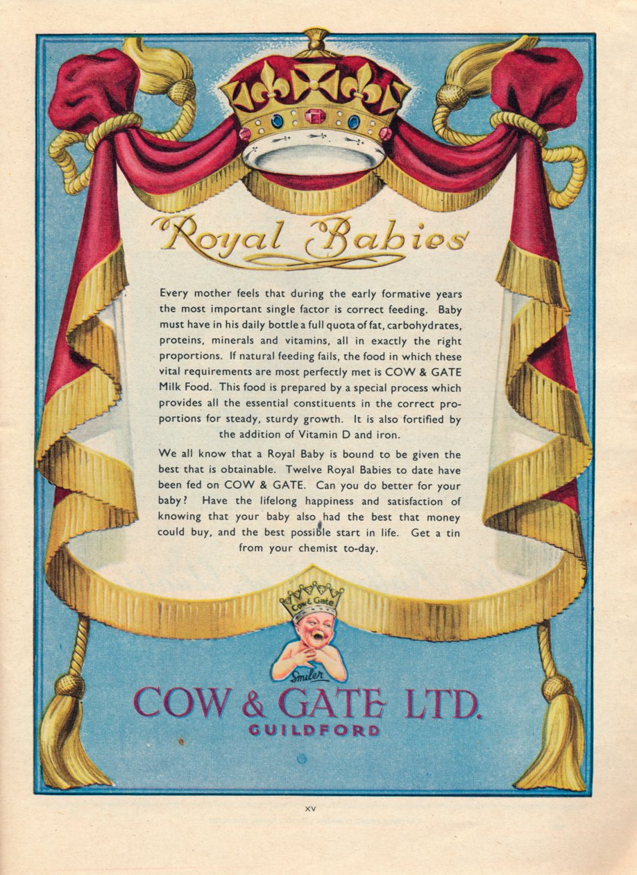 Reklama na Cow & Gate Ltd., 1951 od Unbekannt