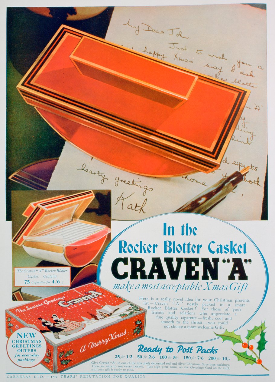 Reklama na cigarety Craven A, 1936 od Unbekannt