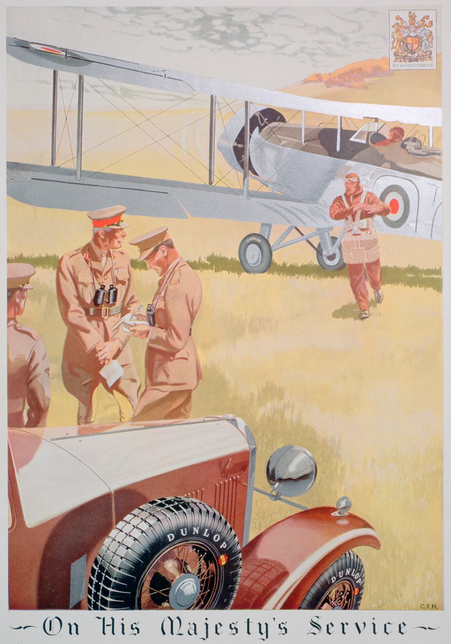 Reklama na pneumatiky Dunlop, 1934 od Unbekannt