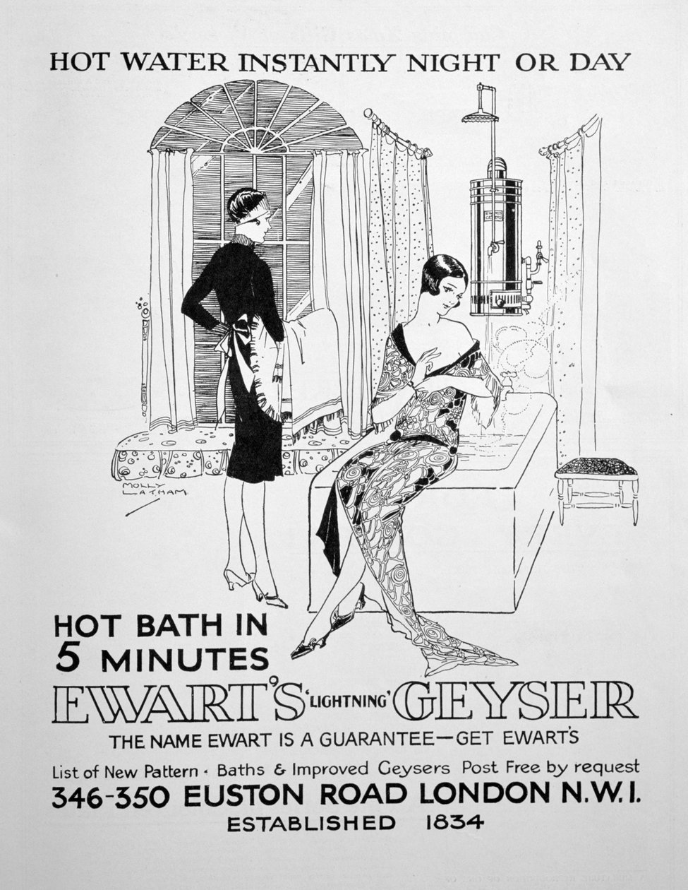 Reklama na gejzír Ewarts na horkou vodu, 1928 od Unbekannt