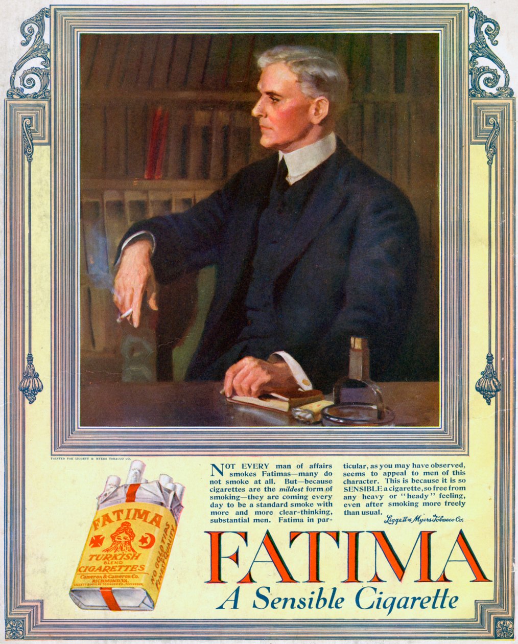 Reklama na cigarety Fatima, 1916 od Unbekannt