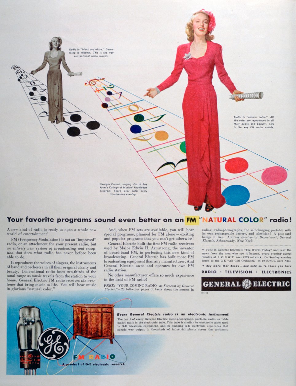 Reklama na FM rádia General Electric, 1944 od Unbekannt