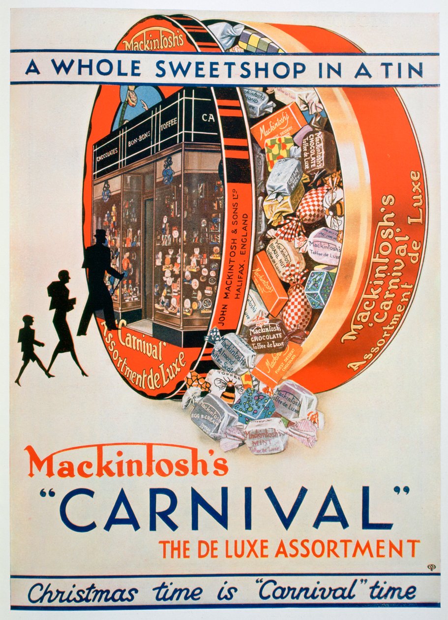 Reklama na karnevalové karnevalové sortimenty Mackintoshs, 1930 od Unbekannt